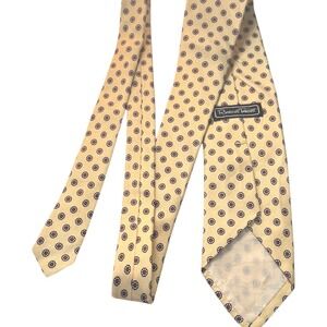 Robert Talbott Silk Necktie Yellow Red Floral Pattern Formal Men Accessory